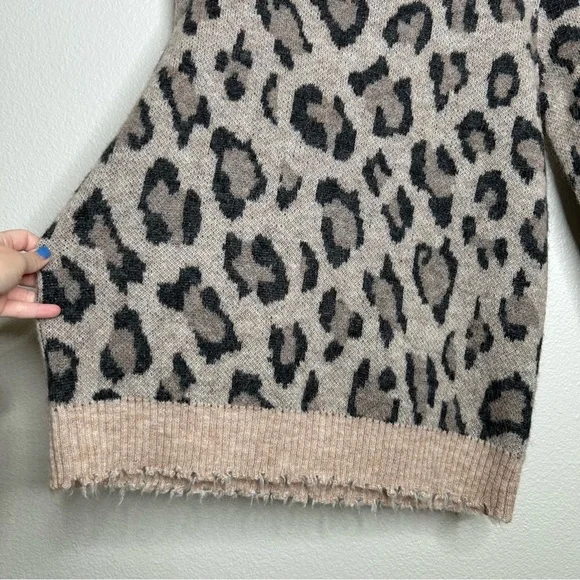 R13 Leopard Crewneck Sweater extra small